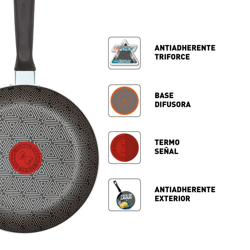 Imusa Sartén IMUSA Talent 30 Cm Con Tapa De Vidrio