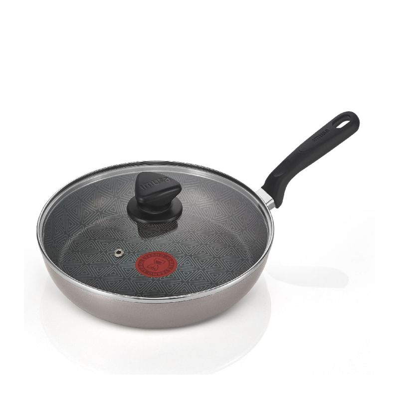 Imusa Sartén IMUSA Talent 30 cm con tapa de vidrio
