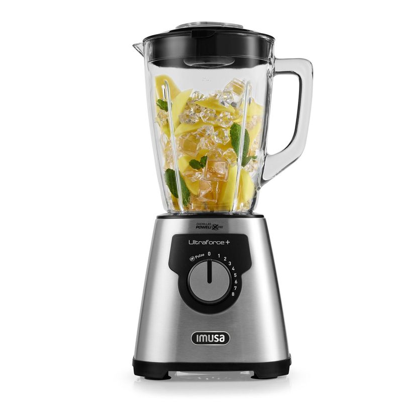 Imusa Licuadora IMUSA Ultraforce + 8V 1000W Vidrio 2.2L Acero Inoxidable