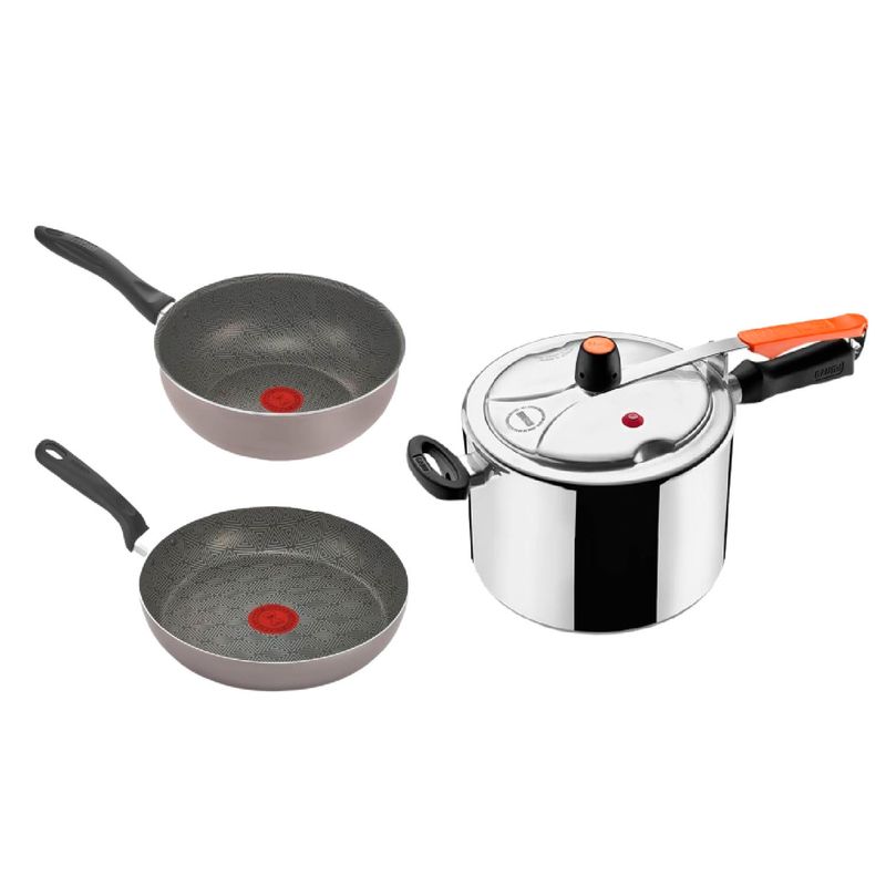 Imusa Olla A Presión IMUSA 4 5L + Sarten + Wok 24cm Talent