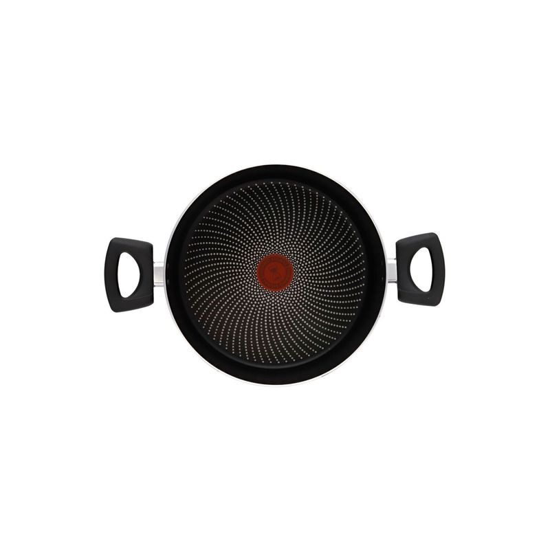 Imusa Olla IMUSA Hard Titanium 24cm Antiadherente Tapa De Vidrio