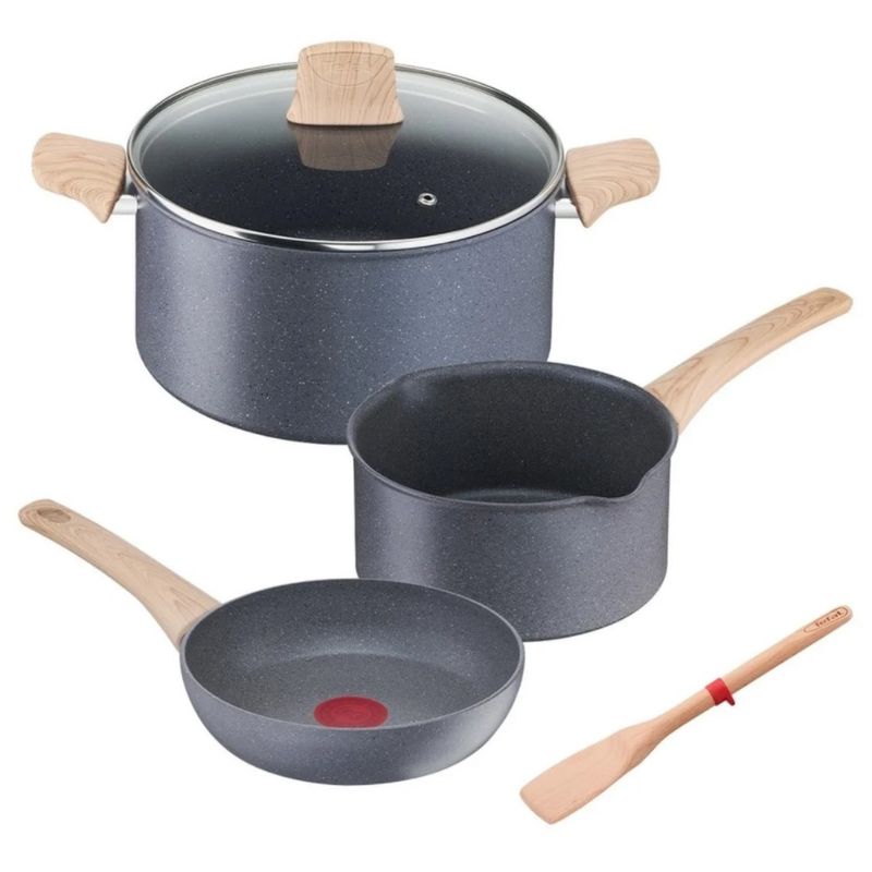 Imusa Perol Con Efecto Piedra TEFAL Natural Force 20 Cm