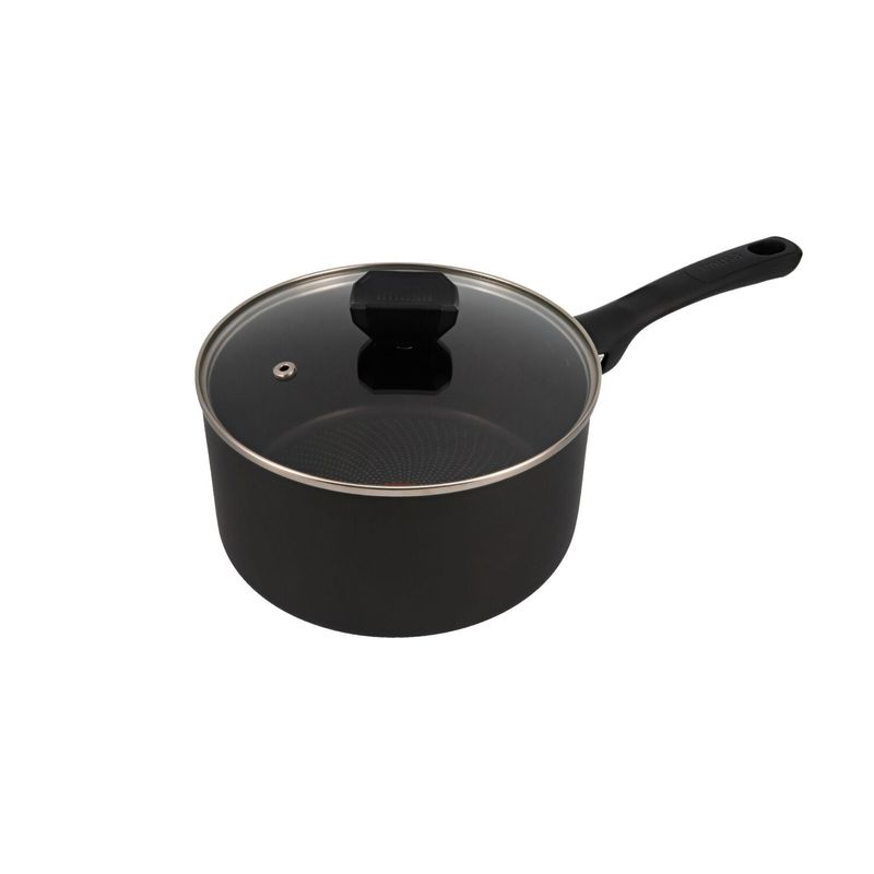 Imusa Perol IMUSA Hard Titanium 16cm Antiadherente Tapa de Vidrio