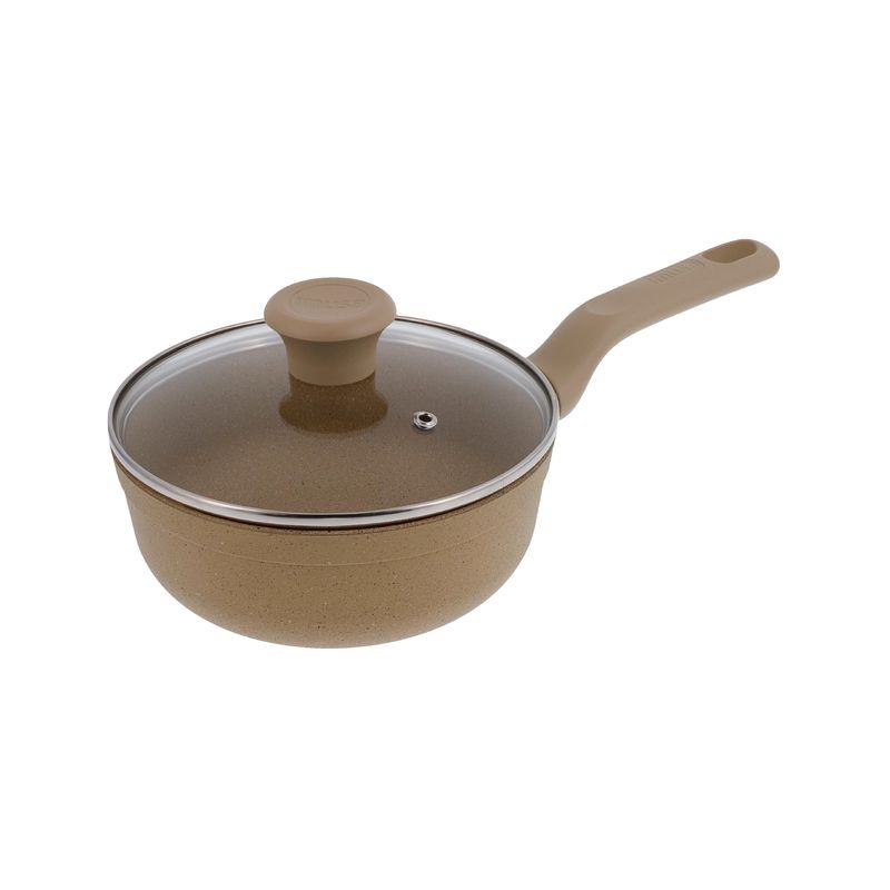 Imusa Perol IMUSA TERRA de 18cm Arena con tapa de vidrio