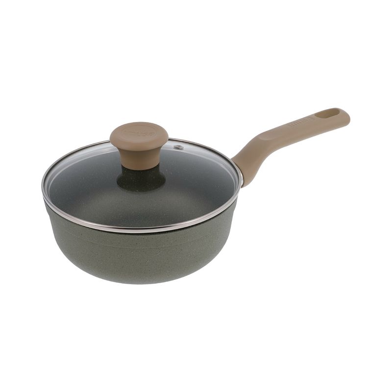 Imusa Perol IMUSA TERRA de 18cm Verde con tapa de vidrio