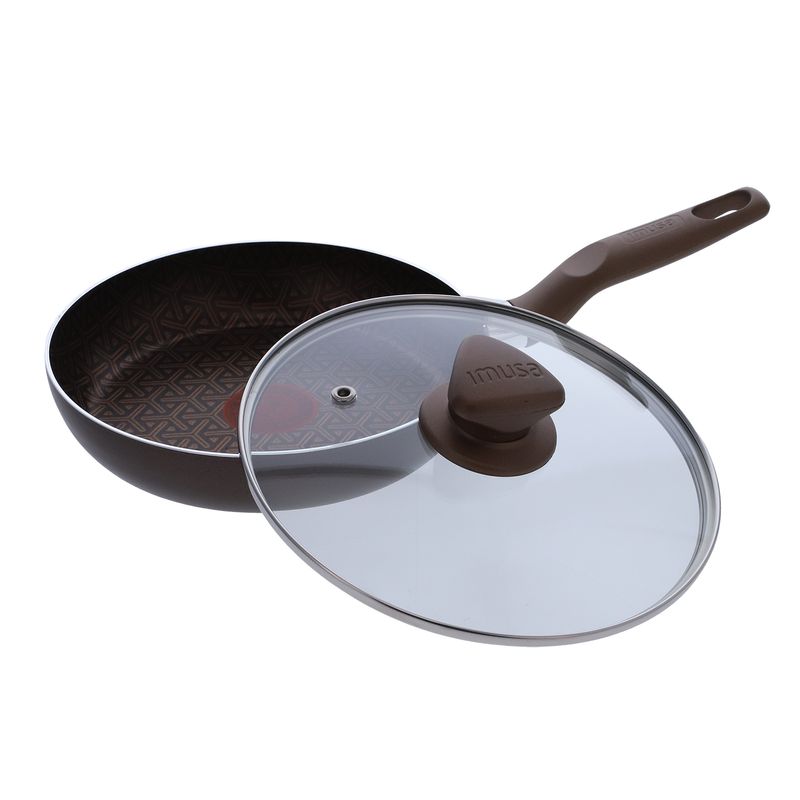 Imusa Sartén IMUSA 26cm Talent Master Deluxe Tapa De Vidrio (color Del Mango únicamente De Referencia: Puede Ser Negro O Chocolate)