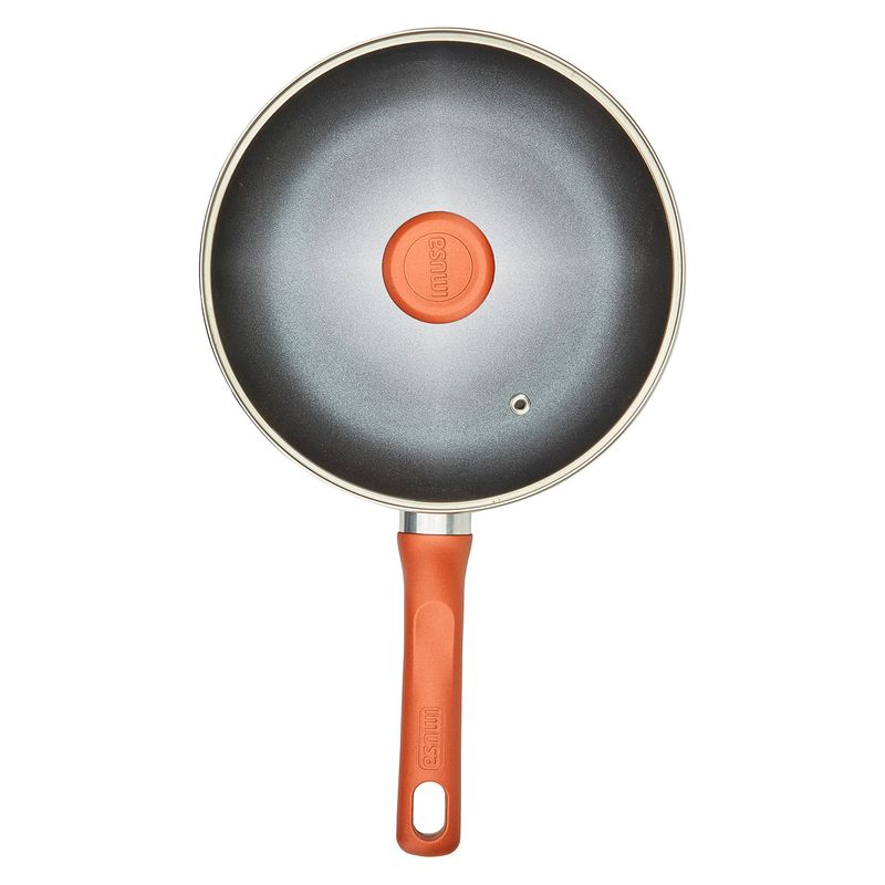 Imusa Sartén IMUSA 90 Años 20cm Aluminio Fundido Tapa De Vidrio