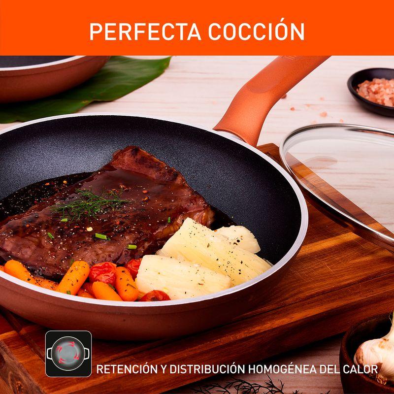 Imusa Sartén IMUSA 90 Años 20cm Aluminio Fundido Tapa De Vidrio