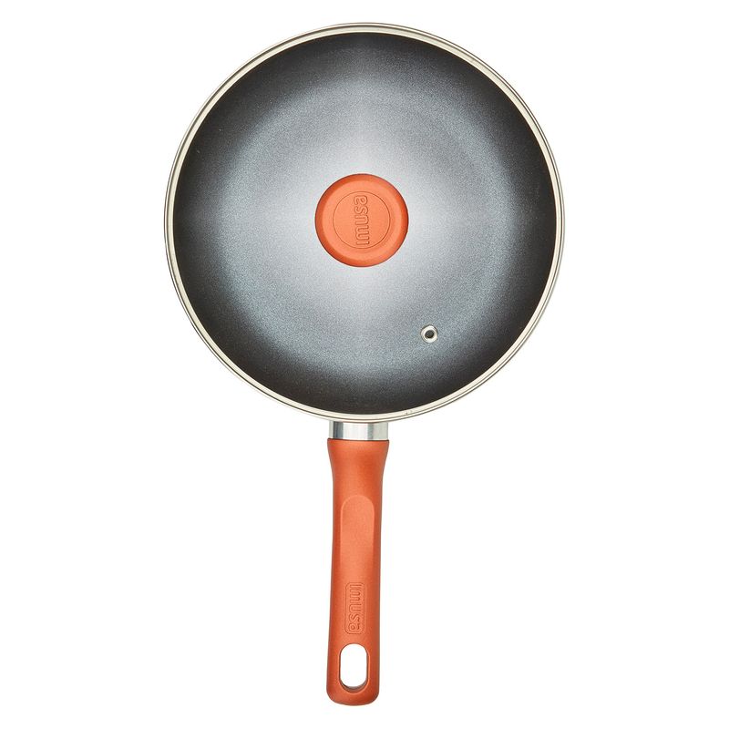 Imusa Sartén IMUSA 90 Años 24cm Aluminio Fundido Tapa De Vidrio