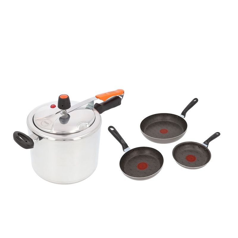 Imusa Set IMUSA Olla a Presión 7L + Sartenes 18-24cm + Cacerola 16cm