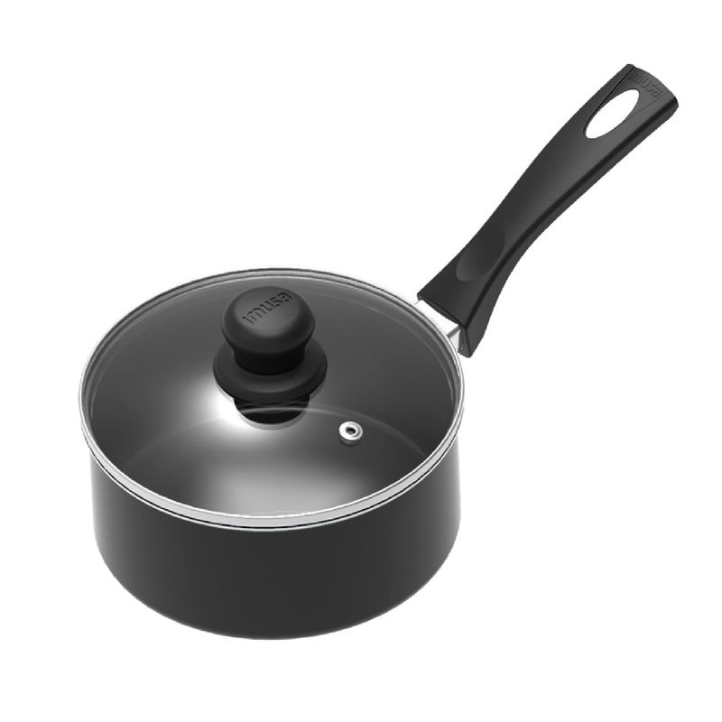 Imusa Set Sartén Jumbo 24cm + Perol 16cm IMUSA Smart Con Tapa De Vidrio