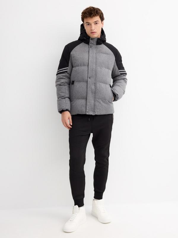 In Side Abrigo Acolchada Color Block