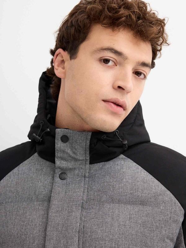 In Side Abrigo Acolchada Color Block