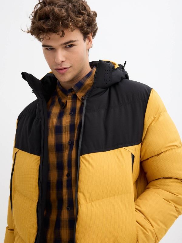 In Side Abrigo Acolchado Color Block