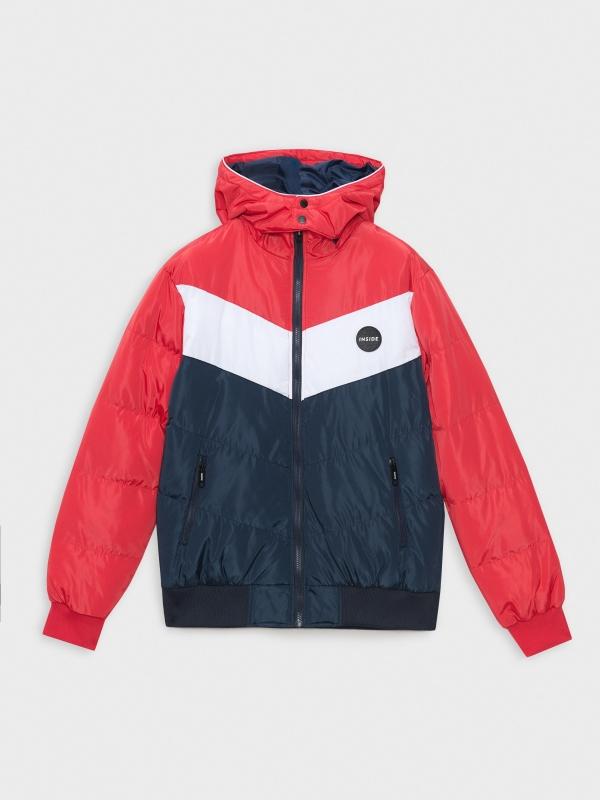 In Side Abrigo Color Block Negro