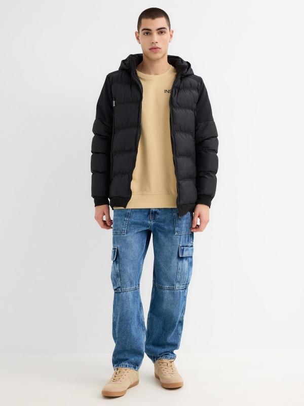 In Side Abrigo Nailon Cremalleras Largas