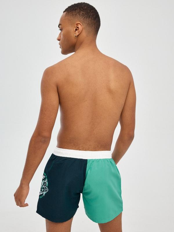 In Side Bañador Color Block Con Sello