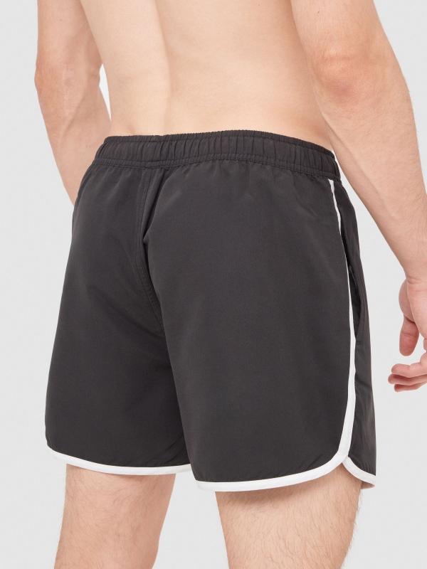 In Side Bañador Corto Ribete Contraste