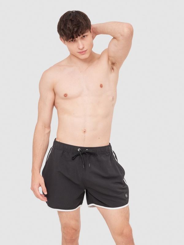 In side Bañador corto ribete contraste