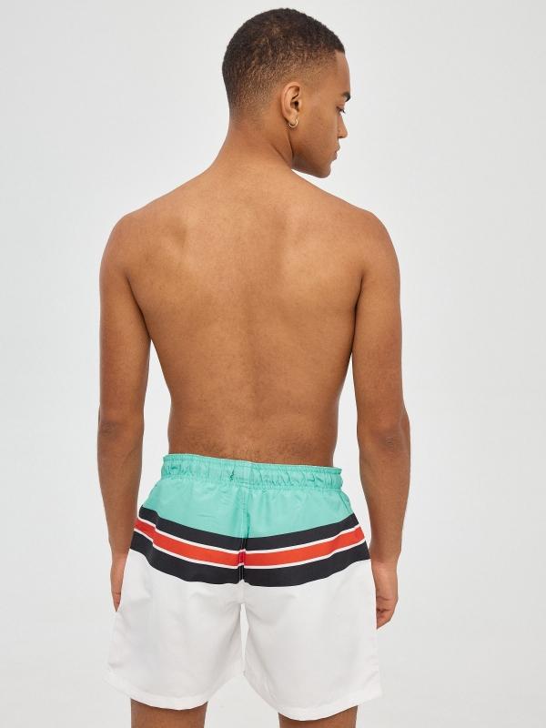 In Side Bañador De Rayas Con Sello