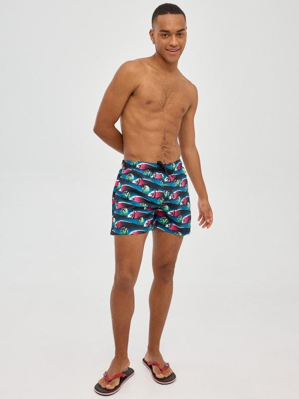 In Side Bañador Palmeras Y Olas