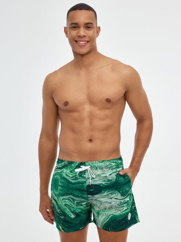 In side Bañador print abstracto