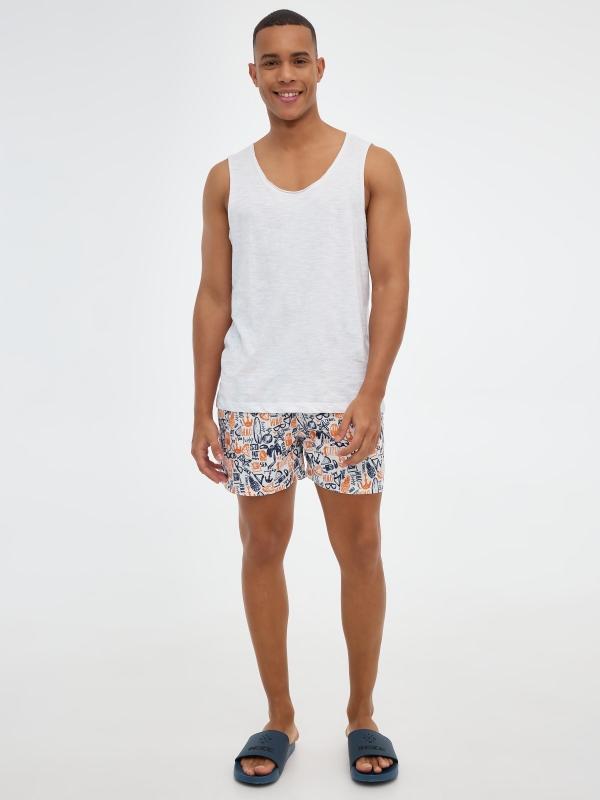 In Side Bañador Print Dibujos