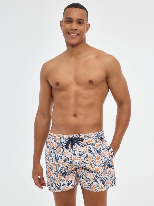 In side Bañador print dibujos