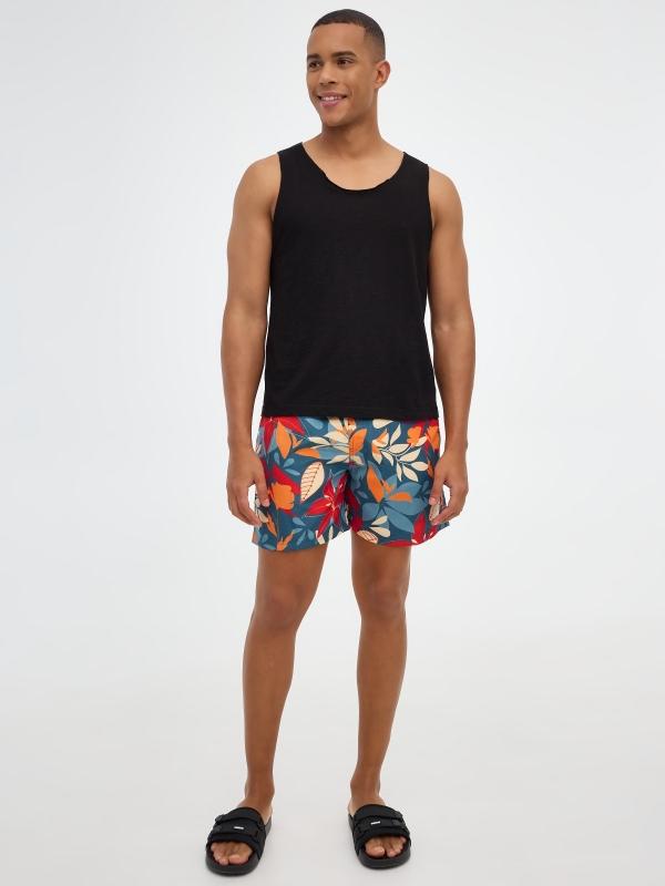 In Side Bañador Print Flores