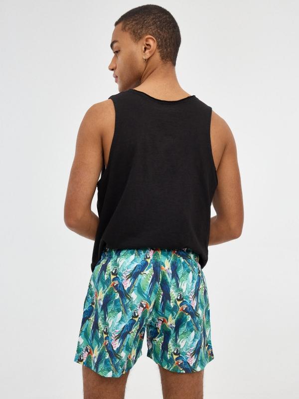 In Side Bañador Print Loros