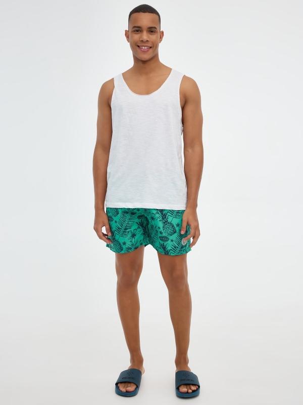 In Side Bañador Print Piñas