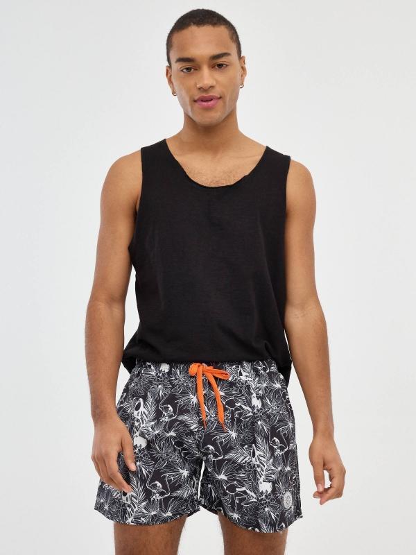 In side Bañador print tropical