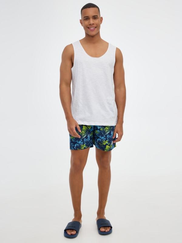 In Side Bañador Printed Flores