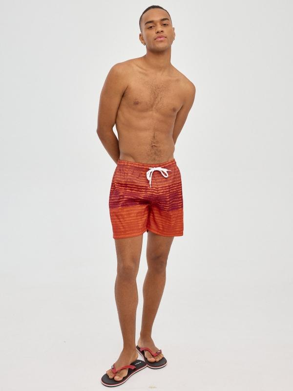 In Side Bañador Rayas Degradado