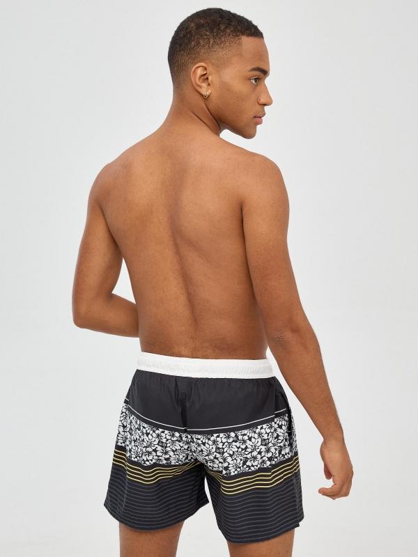 In Side Bañador Rayas Y Flores