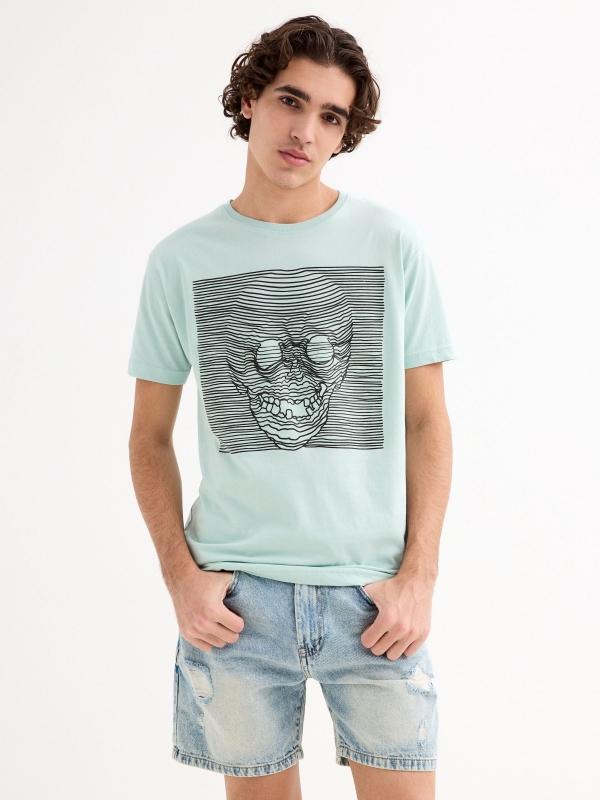 In side Bermuda denim con rotos