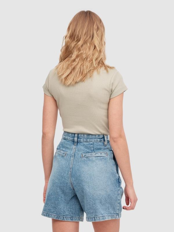 In Side Bermuda Denim Pinzas