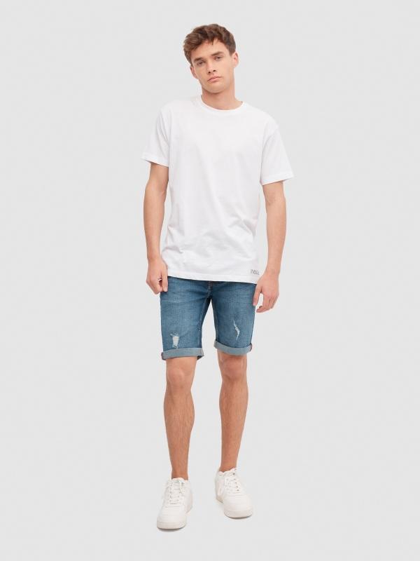 In Side Bermuda Denim Skinny