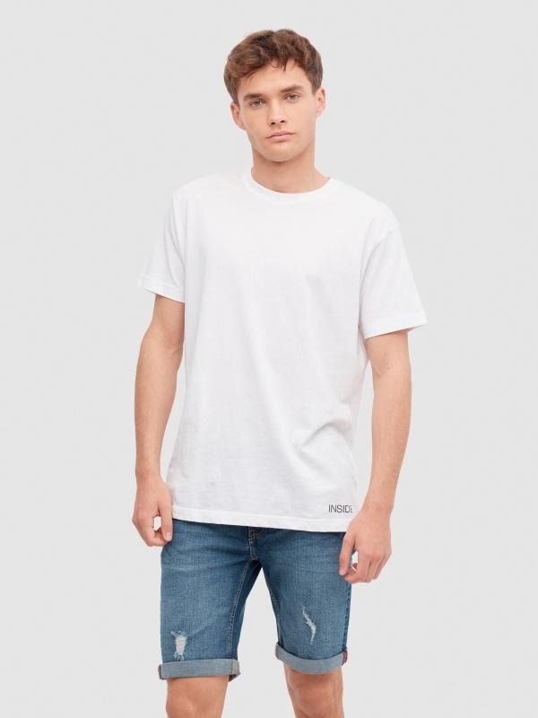 In side Bermuda denim skinny