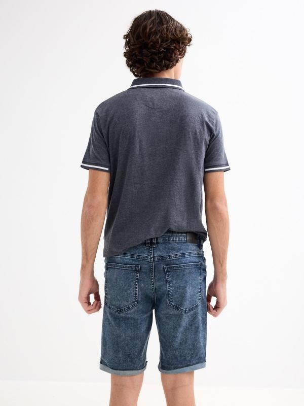 In Side Bermuda Denim Slim Rotos