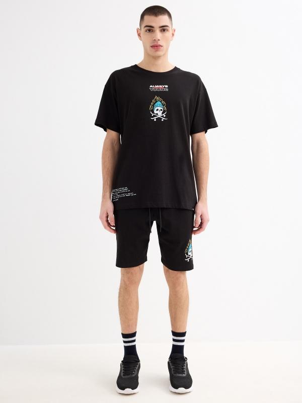 In Side Bermuda Jogger Calavera