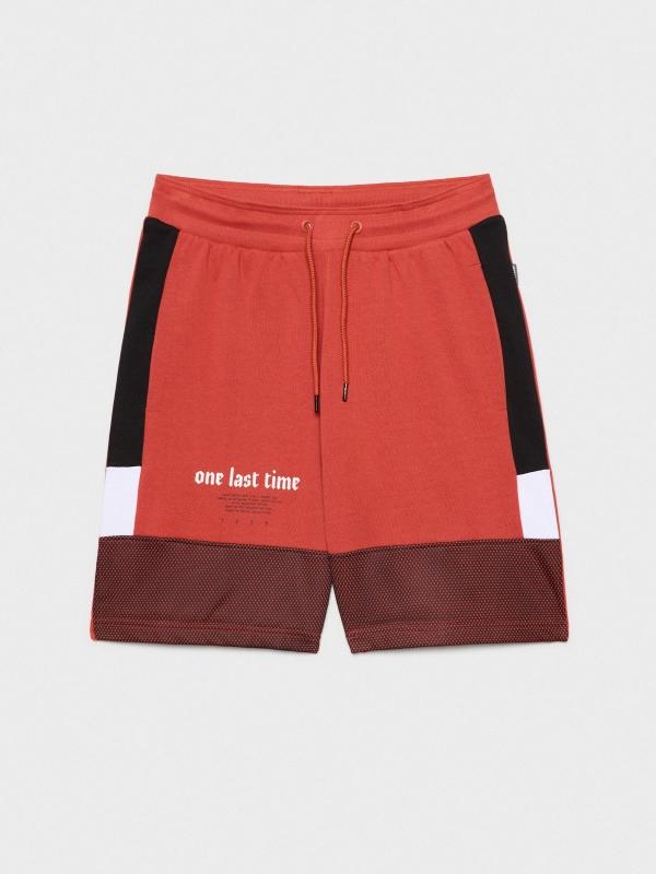 In Side Bermuda Jogger Combinada Texto