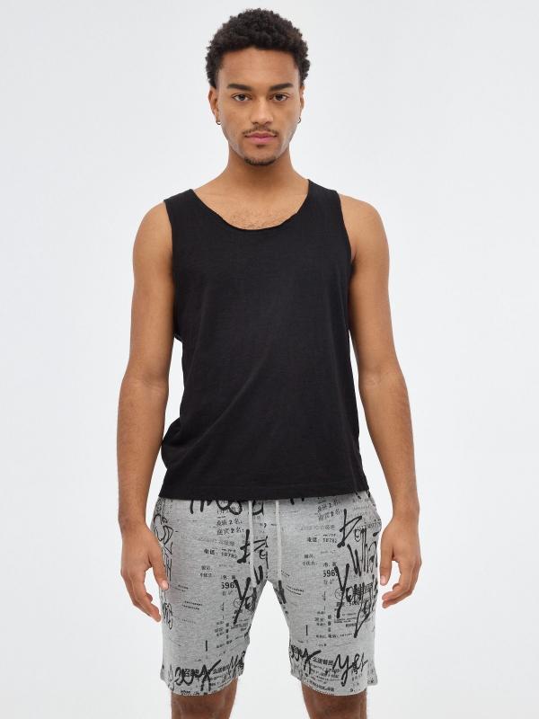 In side Bermuda jogger graffiti