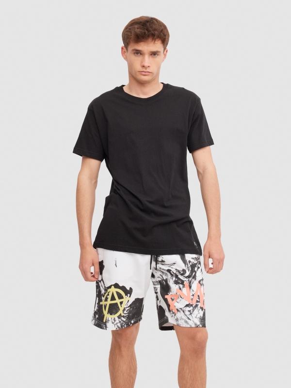 In side Bermuda jogger graffiti