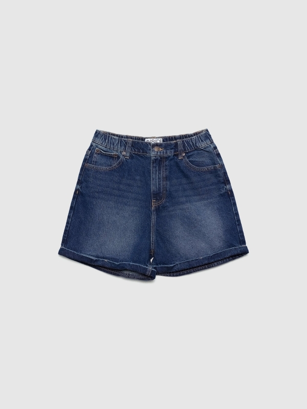 In Side Bermuda Mom Fit Cintura Elástica