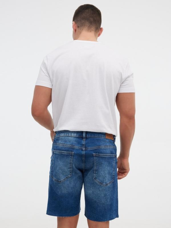In Side Bermuda Regular Denim Azul