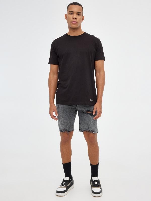 In Side Bermudas Denim Skinny