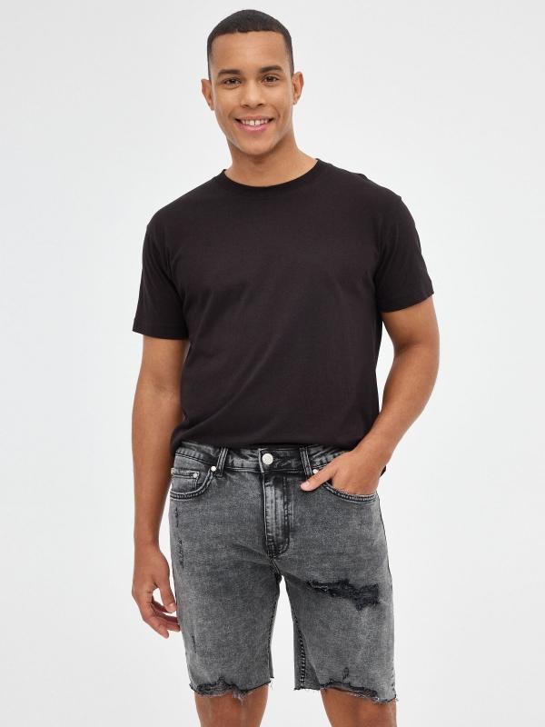 In side Bermudas Denim Skinny