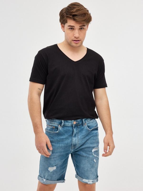 In side Bermudas Denim Slim