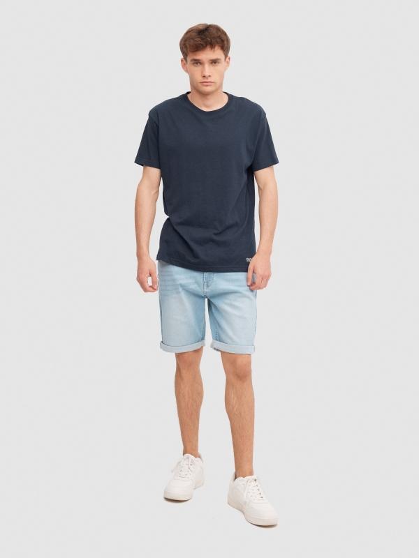 In Side Bermudas Denim Slim